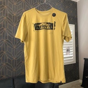 Hurley Nike Dri Fit Yellow Mens T-shirt